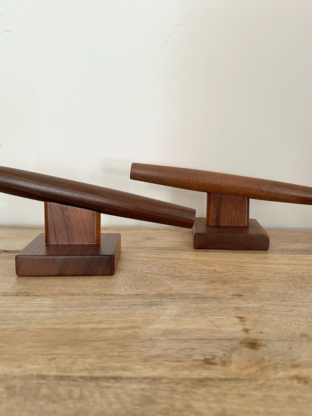 PAIR Rejuvenation Shaw Hook, Walnut, Single Wall Hooks